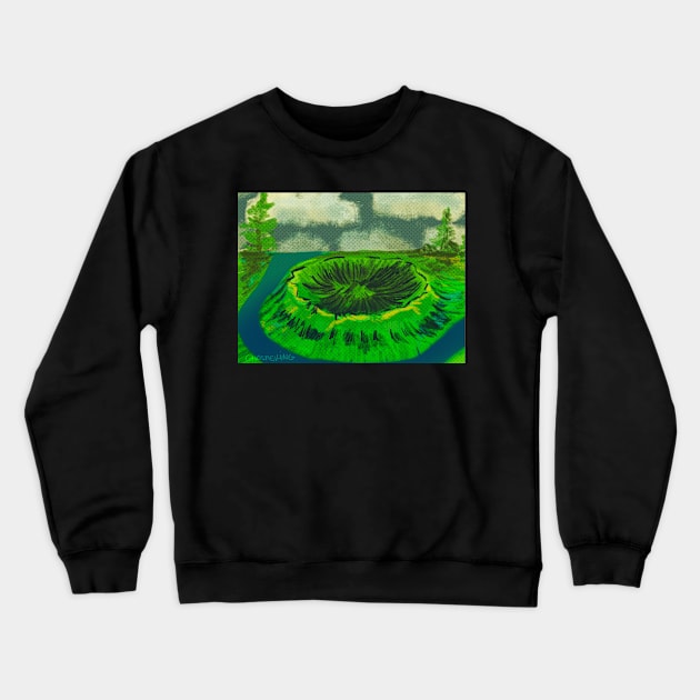 Crater Of The Valley Crewneck Sweatshirt by ghostieking